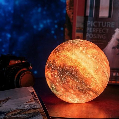 LAMPKA NOCNA LAMPA 3D Księżyc 48cm MOON LIGHT RGB Projektor Gwiazd + pilot na Arena.pl
