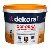 Dekoral Akrylit W Farba lateksowa ODPORNA NA SZOROWANIE biała 10L