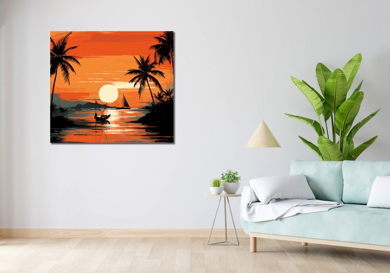 Obraz 100x90cm Tropikalny spokój zdjęcie 2