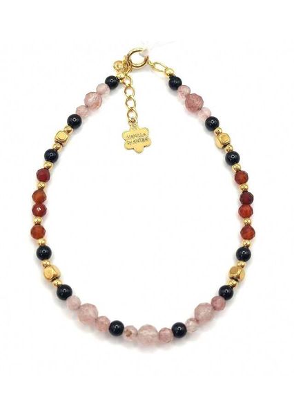 Bransoletka KWARC TRUSKAWKOWY 925 zdjęcie 2