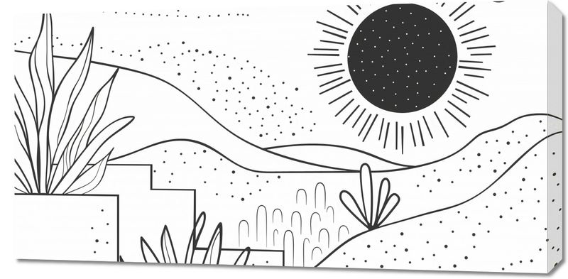 Obraz 100x50cm Linearny Pejzaż zdjęcie 1
