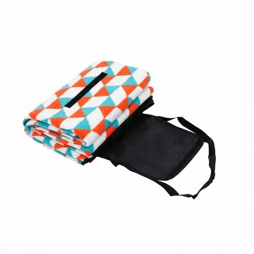 Piknikowa MATA PLAŻOWA KOC polarowy Z IZOLACJĄ 200x200cm DUŻA lekka MIĘKKA na Arena.pl