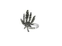 Elegancki srebrny kolczyk nausznica na małżowinę ear cuff liść marihuany mary jane srebro 925 KN067