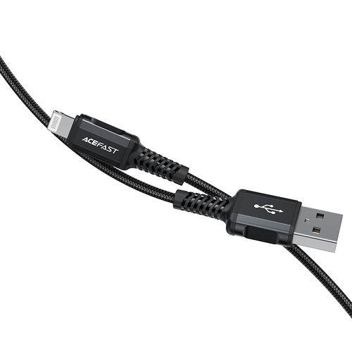 kabel przewód mfi do iphone usb - lightning 2.4a 1.8m czarny na Arena.pl