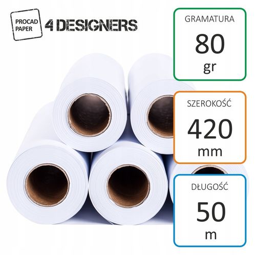Papier do plotera 420mm x 50m 80g na Arena.pl