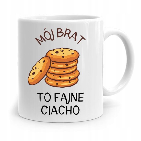 Kubek Prezent Dla Brata Dziecka Fajne Ciacho Z Nadrukiem Ze Zdjęciem zdjęcie 1