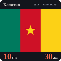 Karta eSIM Internet Kamerun 10 GB na 30 dni - bez rejestracji