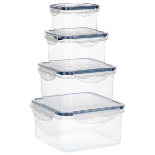 zestaw 4 pojemników na żywność z pokrywami i uszczelkami 229243 na Arena.pl