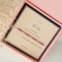 Bransoletka na Pierwszą Komunię Świętą grawer z dedykacja życzenia prezent