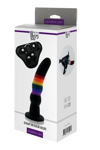 colourful love strap on solid dildo na Arena.pl