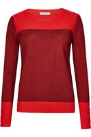 M&S Bordowo-Czerwony Sweter Guziki na Rękawach - 40 / L