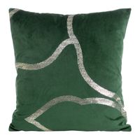 POSZEWKA WELUR VELVET WE WZORY 45X45 CM ZIELONA
