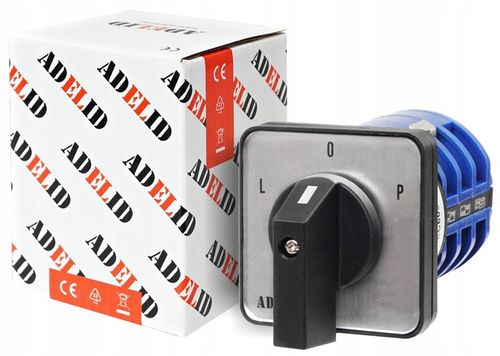 ŁĄCZNIK KRZYWKOWY L-0-P 32A 3P LEWO PRAWO TABLICOWY 3F IP65 na Arena.pl