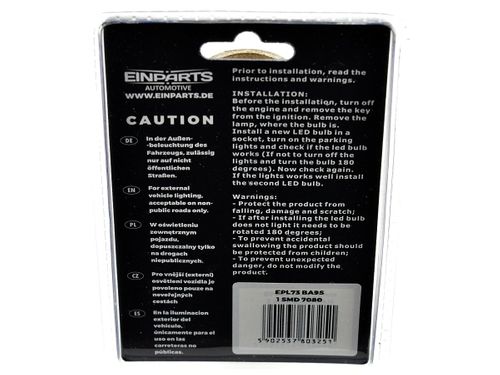 BLISTER 2pcs - EPL73 BA9s 1SMD 7080 na Arena.pl