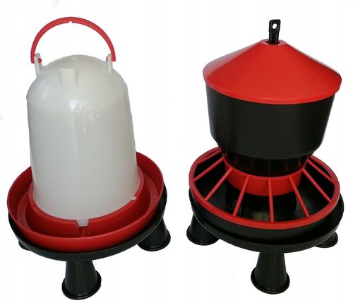 POIDŁO+KARMNIK DLA DROBIU KACZEK GĘSI KUR 6 L+6 KG na Arena.pl