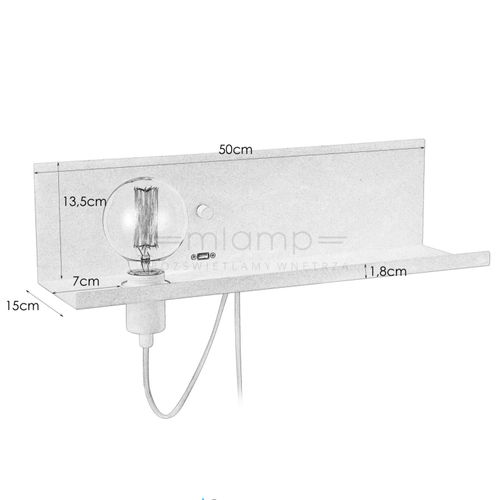 Kinkiet LAMPA ścienna MULTI 106969 Markslojd metalowa OPRAWA półka biała na Arena.pl