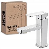 Bateria stojąca VETTÄ umywalkowa kran do umywalki zlewu chromowa niska