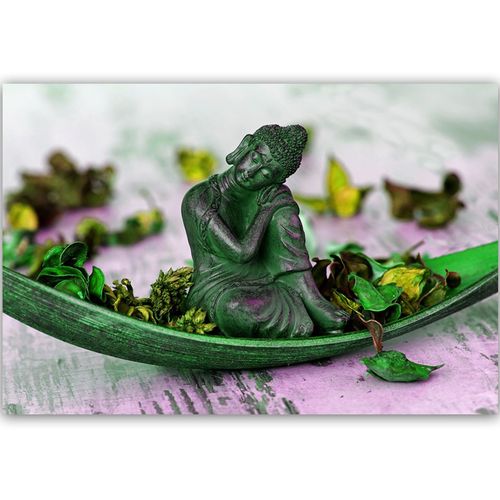 Obraz na płótnie - Canvas, Budda i płatki 60x40 na Arena.pl