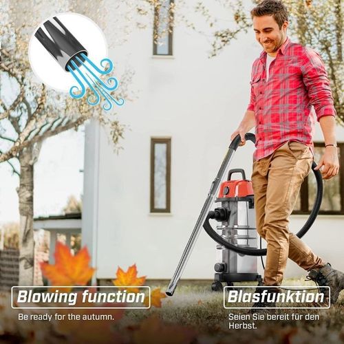 TIMBERTECH Odkurzacz przemysłowy 1300 W, 30 litrów, czerwony na Arena.pl