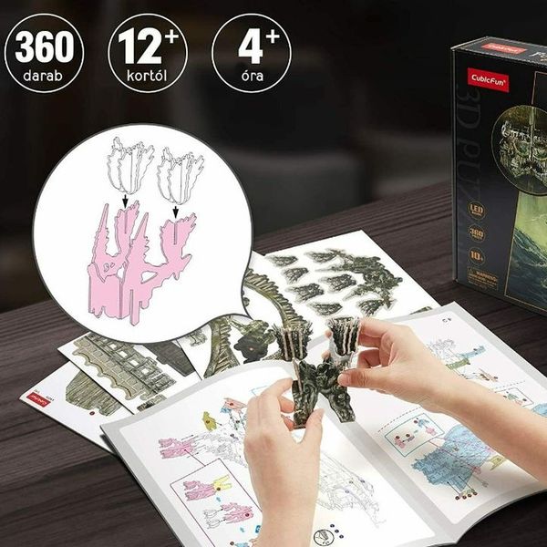 PUZZLE 3D LED - CUBIC FUN - 360 el. - LATAJĄCY HOLENDER zdjęcie 8