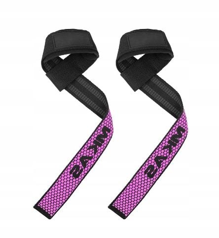 Paski treningowe uchwyty do Martwego Ciągu MKAS 2x sztuki różowe na Arena.pl