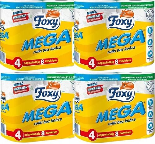 Papier Toaletowy FOXY MEGA dekorowany bezzapachowy 3 Warstwy Celuloza A'4 na Arena.pl