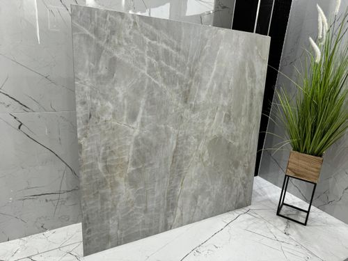 Nowoczesny gres 120x120 matowy jasnoszary, luksusowy kamień WYPRZEDAŻ!!! na Arena.pl