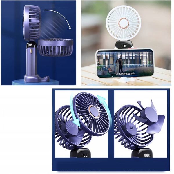 WENTYLATOR RĘCZNY PRZENOŚNY MINI WENTYLATOR Z AKUMULATOR 3000 MAH W PODRÓŻY zdjęcie 7