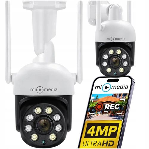 KAMERA ZEWNĘTRZNA OBROTOWA IP WiFi DO MONITORINGU 4X ZOOM ULTRA HD DETEKCJA na Arena.pl
