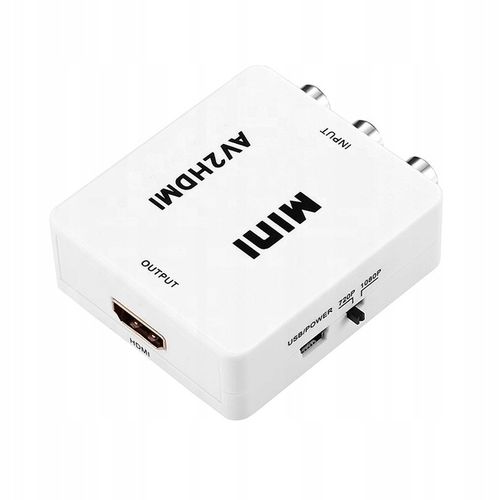 Adapter konwerter sygnału AV RCA CINCH do HDMI na Arena.pl
