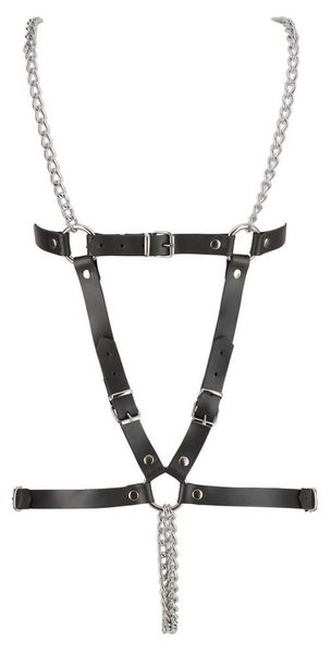 Leather Harness 2 Chains S-L zdjęcie 6