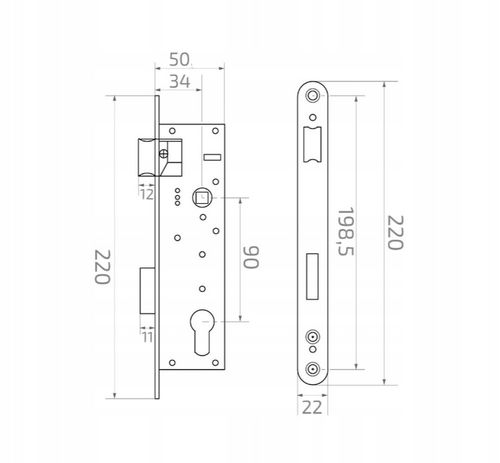 Zamek wąski 90/34 na wkładkę na Arena.pl