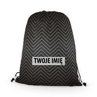 WORKO-PLECAK z Twoim imieniem Czarna geometria II 038