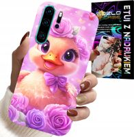 ETUI DO HUAWEI P30 PRO - SŁODKA KACZUCHA, KACZKA NA RÓŻOWYM TLE