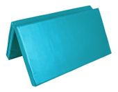 Materac dwuczęściowy z rzepami UNDERFIT 130 x 120 x 10 cm miękki turkusowy