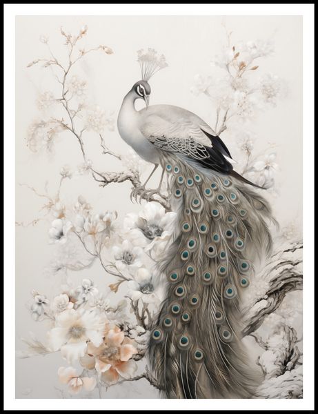 Plakat 75x100cm Pawia Gracja zdjęcie 3