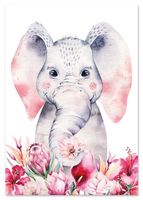 Plakat do pokoju dziecka słoń 50x70 cm