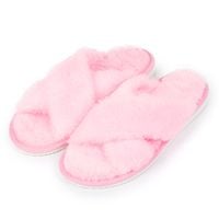 Kapcie damskie ciepłe puchate różowe pantofle domowe z futerkiem 36
