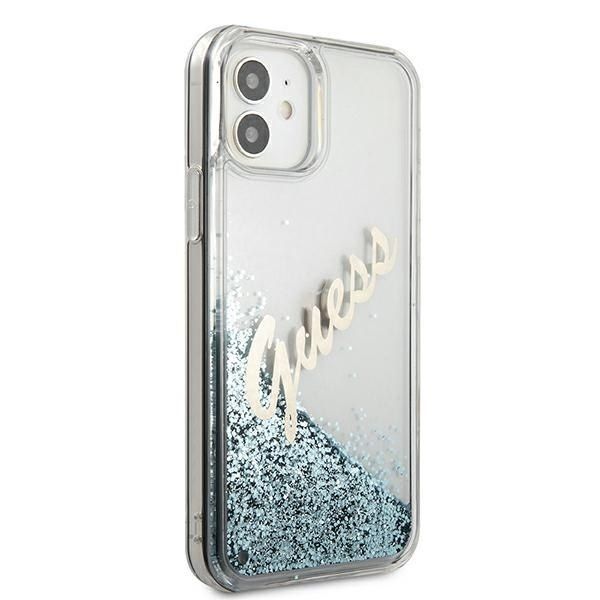 Guess GUHCP12SGLVSBL iPhone 12 mini 5,4" niebieski/blue hardcase Glitter zdjęcie 4