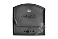 DRZWI C04 PRAWE - 45X45 CM + TERMOMETR 0-250°C do pieca pizzy pizzeria żeliwne