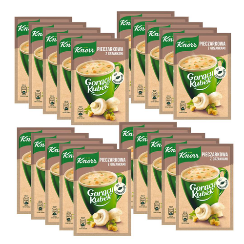 Knorr Gorący Kubek Pieczarkowa z grzankami 15 g x 20 sztuk na Arena.pl