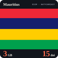 Karta eSIM Internet Mauritius 3 GB na 15 dni - bez rejestracji