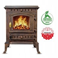 PIEC ŻELIWNY PIECYK KOZA KOMINEK ATENA 9KW ZŁOTA DO DOMU SALONU