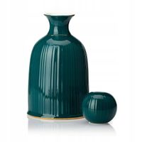 Karafka do napojów Kendi Green Gold na prezent zielona złota ceramiczna