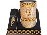 SOLAR SOLARNY FOTOWOLTAICZNY ZNICZ LAMPION AKR TUBA ZŁOTO LUSTRZANE