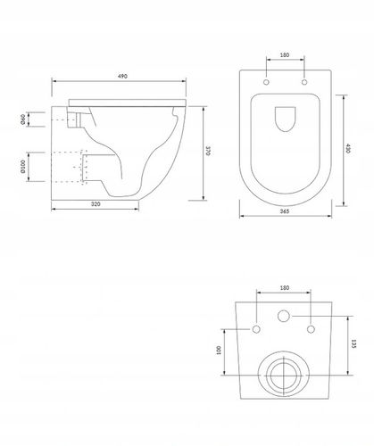 MISKA WC WISZĄCA TOALETOWA Z DESKĄ WOLNOOPADAJĄCA ZESTAW BIAŁY OMNIRES na Arena.pl