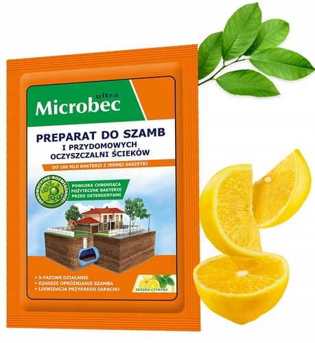 bros - microbec ultra 25g zapach cytryny - preparat do szamb - 1 szt. na Arena.pl