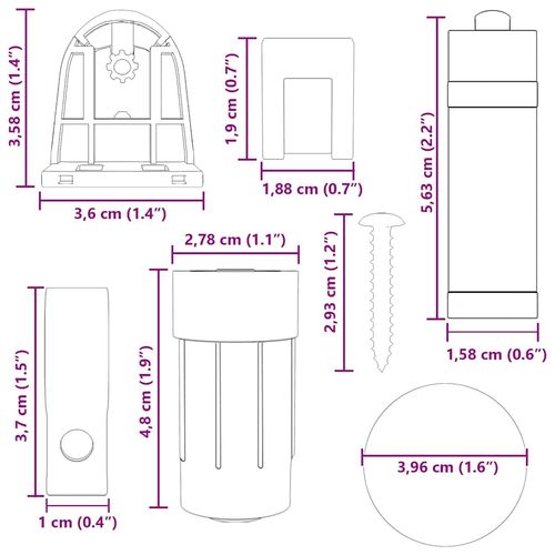 21-częściowy osprzęt do rolet 18 mm na Arena.pl