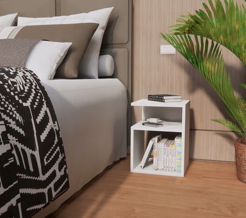 Szafka nocna szóstka, stolik bez szuflad, biały, sypialnia na Arena.pl