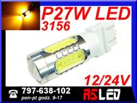 żarówka LED P27W 3156 kierunki USA T25 przebija czerwony klosz odp 45W
